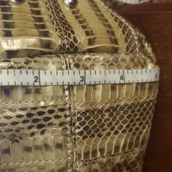 PURE Snakeskin Print Leather Bag - Picture 6 of 8